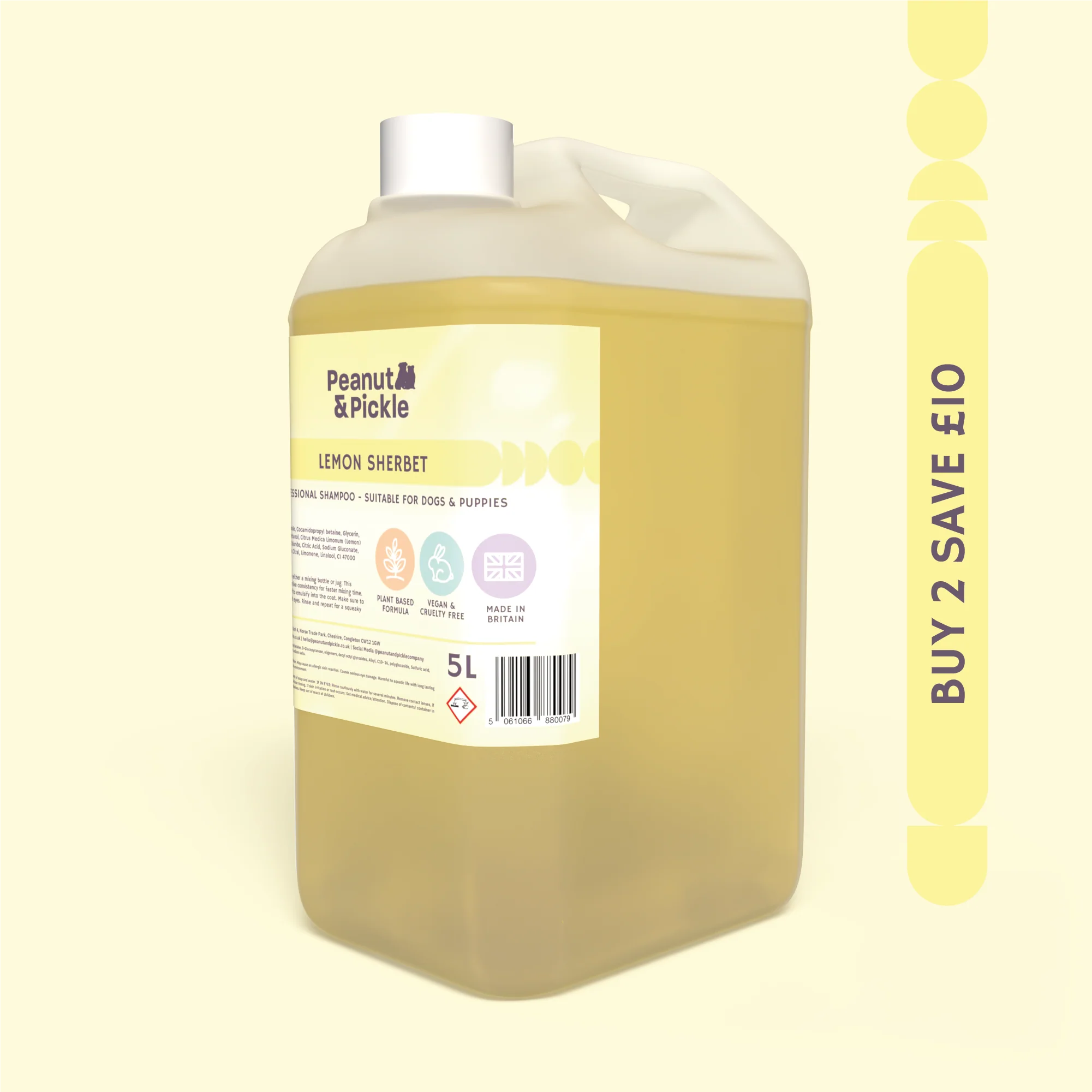 Lemon Sherbet | Professional Dog & Puppy Shampoo | 5L - Image 3